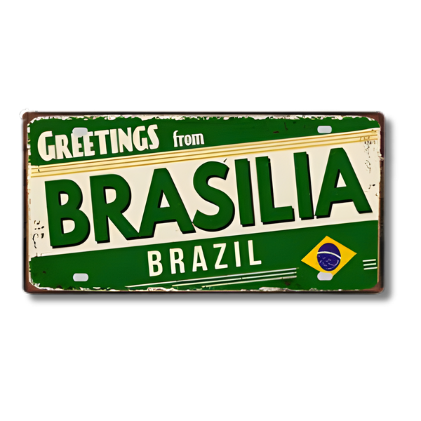 Colombia Mexico Brazil City Tin Sign • Latin America Tourist Souvenir Metal Plaque • Shabby Chic Home Decor Wall Art Gift For Latino