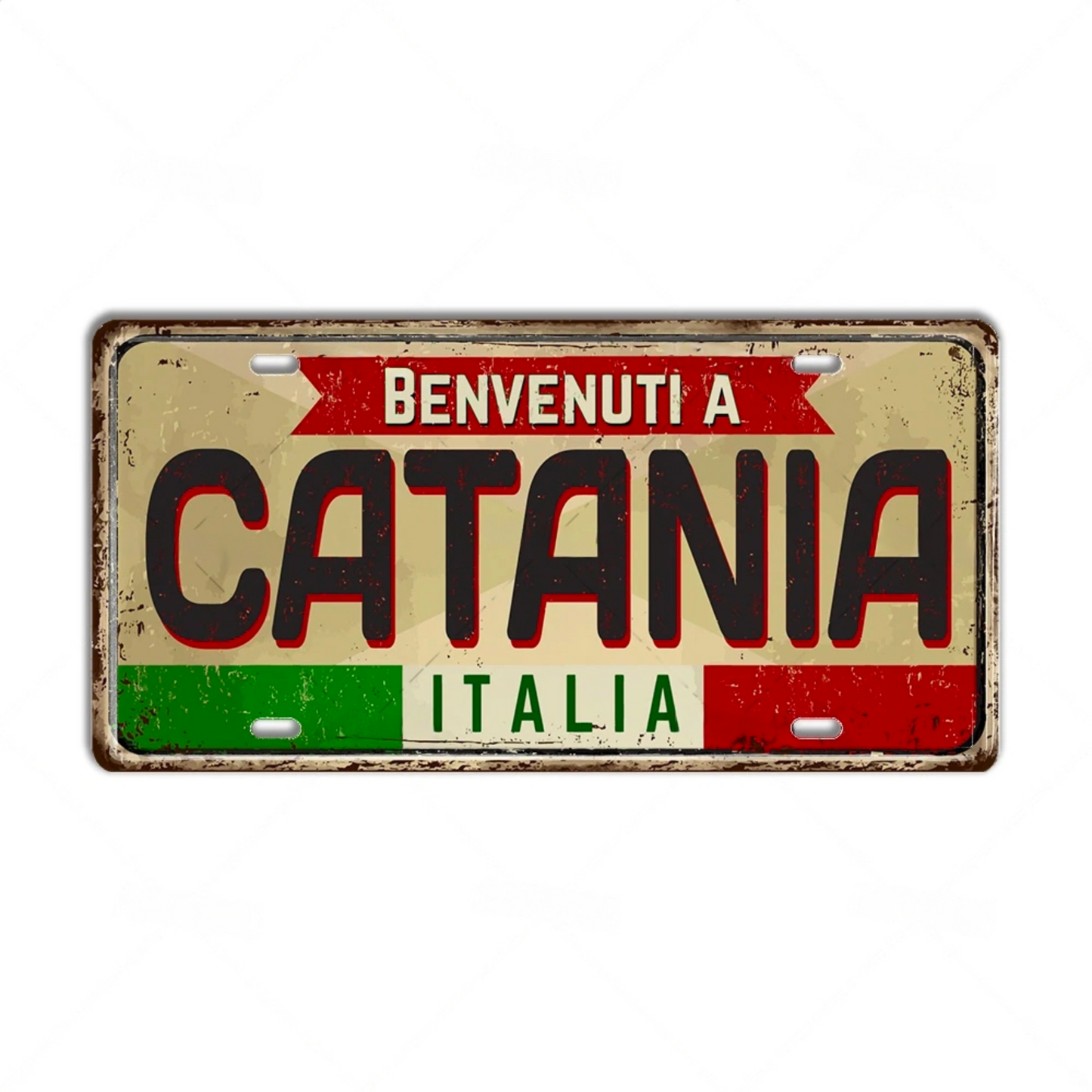 Italy License Plate • Italian City Comune Province Tin Sign • Euro Trip Landmark Metal Print • Travel Souvenir Shabby Chic Wall Decor Gift