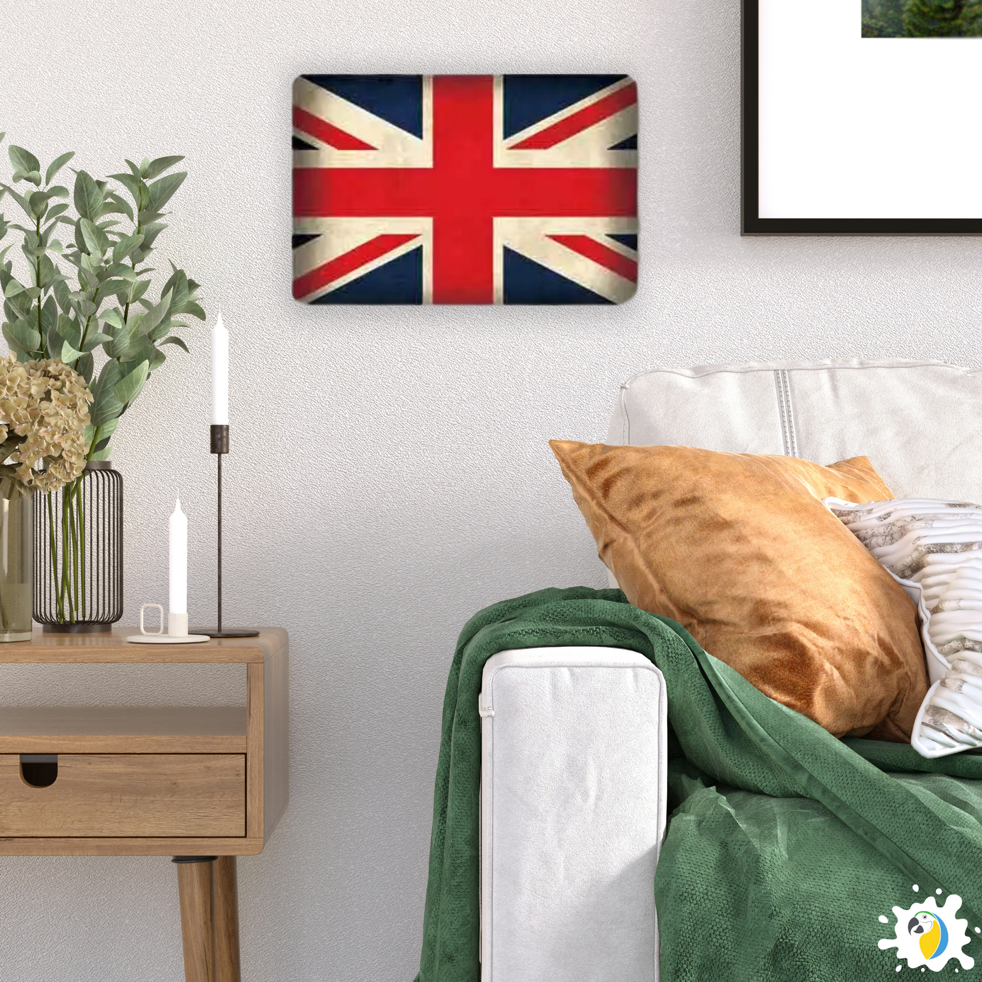 Vintage National Flags Tin Signs • Retro World Flags Metal Print • Patriot Country Flag Decor • Wall Art for Home, Bar, Office, Cafe • Papagaio Studio Design Shop