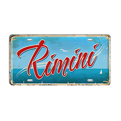 Vintage Italy Tin Signs • Retro Italian Regions And Cities License Plates