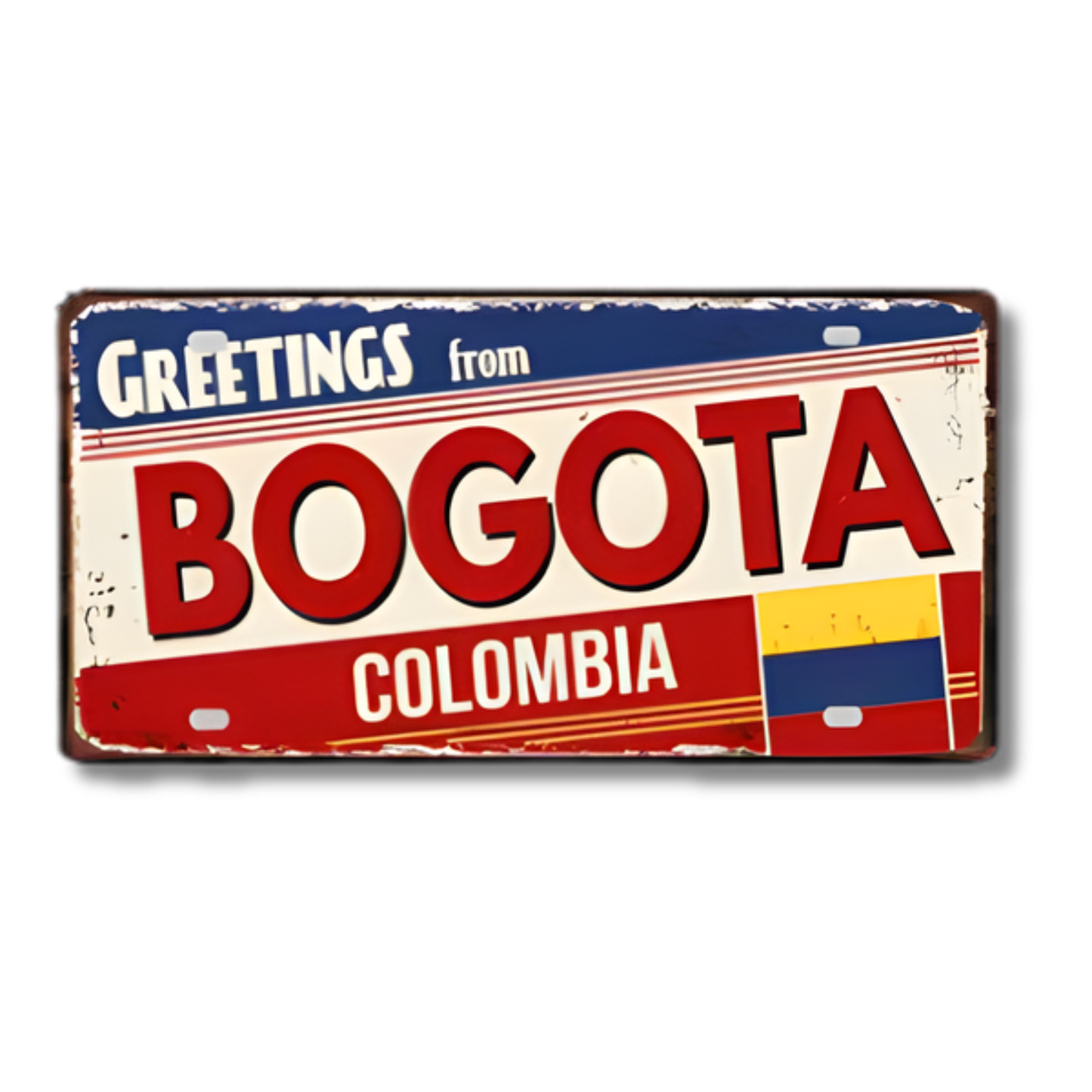 Colombia Mexico Brazil City Tin Sign • Latin America Tourist Souvenir Metal Plaque • Shabby Chic Home Decor Wall Art Gift For Latino