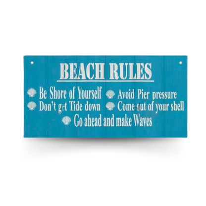 Beach Wood Sign • Summer Happy Quote Wooden Plaque • Sun Flip Flop Coastal Art MDF Print • Tropical Seaside Home Decor Art Piece • Papagaio Studio Design Shop