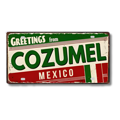 Colombia Mexico Brazil City Tin Sign • Latin America Tourist Souvenir Metal Plaque • Shabby Chic Home Decor Wall Art Gift For Latino