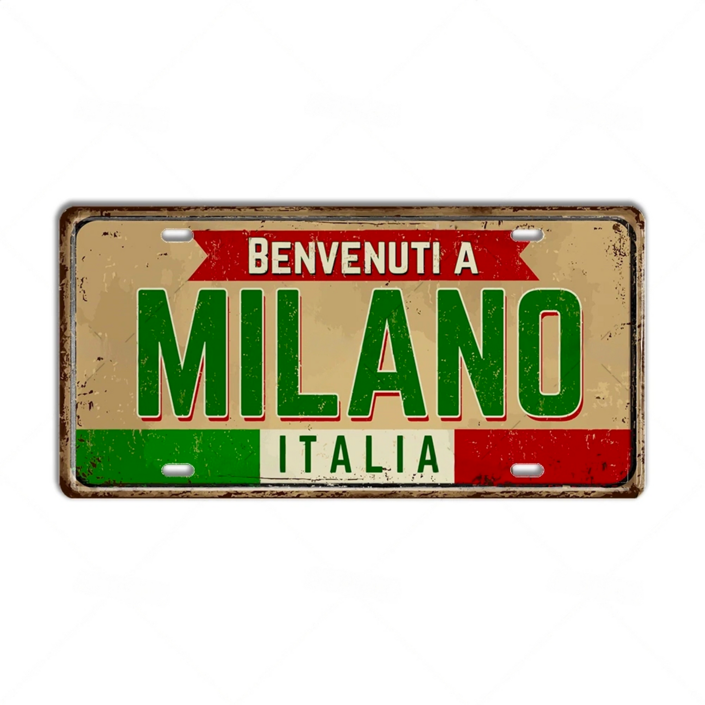 Italy License Plate • Italian City Comune Province Tin Sign • Euro Trip Landmark Metal Print • Travel Souvenir Shabby Chic Wall Decor Gift