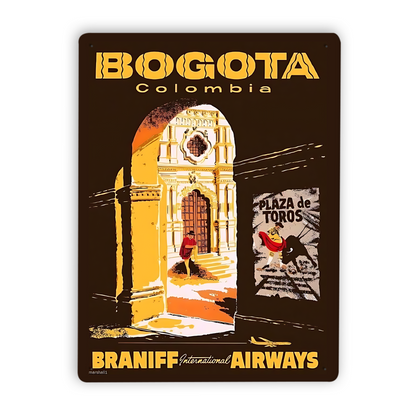 Vintage Flight Destination Poster Tin Sign Collection • Retro Airline Travel Ad Metal Prints