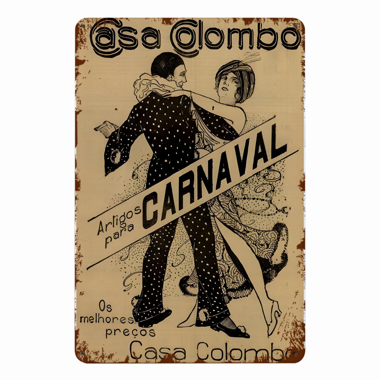 Vintage Brazilian Advertisement Tin Signs • Retro Brazil Commercial Ads Metal Plaques