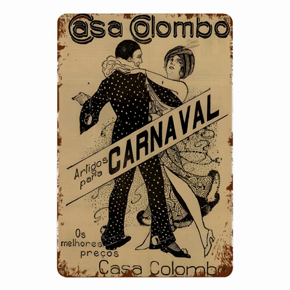 Vintage Brazilian Advertisement Tin Signs • Retro Brazil Commercial Ads Metal Plaques