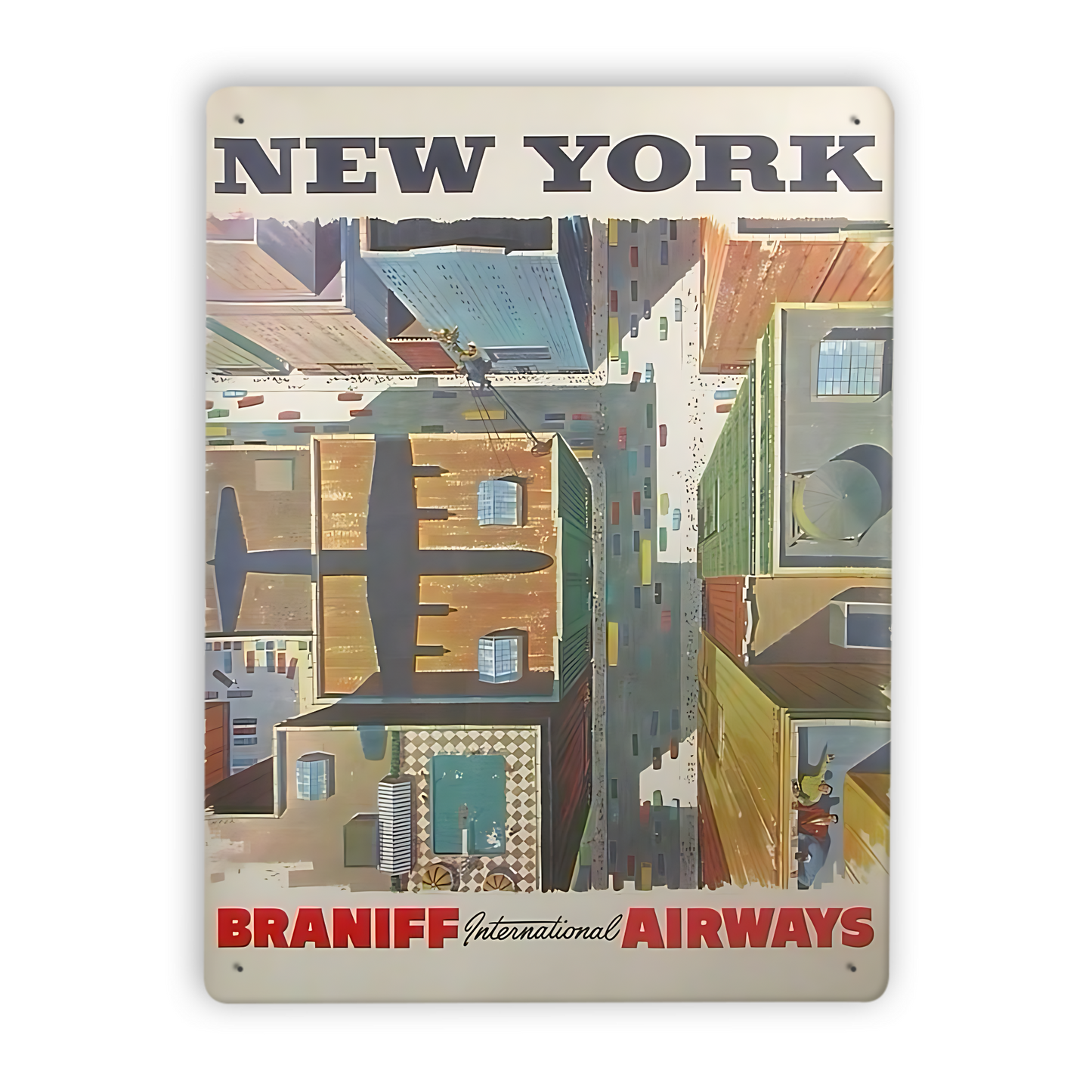 Vintage Flight Destination Poster Tin Sign Collection • Retro Airline Travel Ad Metal Prints