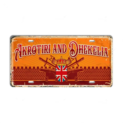 Britain Scotland Northern Ireland Landmark License Plate • England UK Metal Tin Sign • United Kingdom Cities & Territories Metal Sign •Papagaio Studio Design Shop