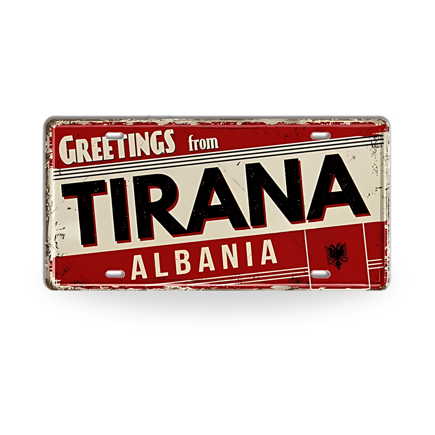 Baltic, Slavic, and Balkans Souvenir Tin Signs • Vintage Europe License Plate Metal Prints