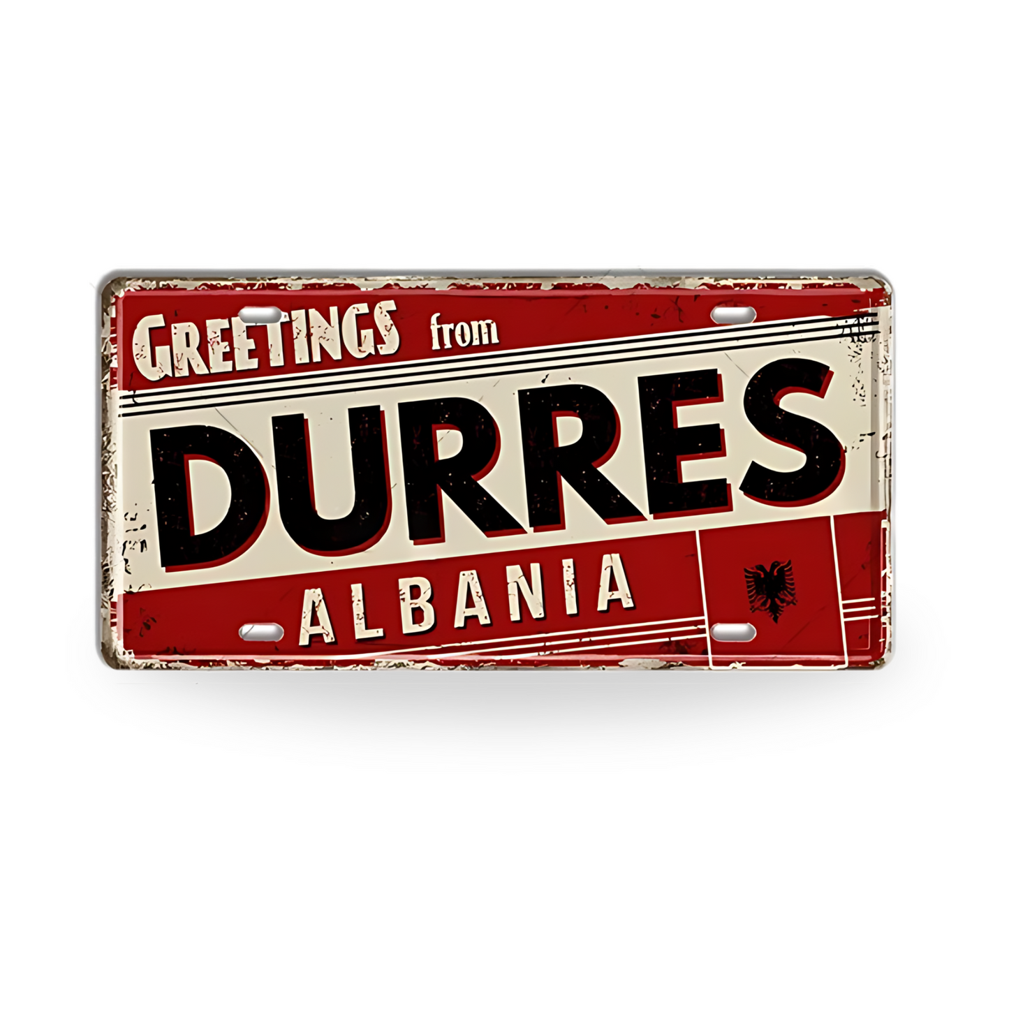 Baltic, Slavic, and Balkans Souvenir Tin Signs • Vintage Europe License Plate Metal Prints