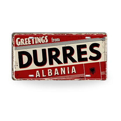 Baltic, Slavic, and Balkans Souvenir Tin Signs • Vintage Europe License Plate Metal Prints