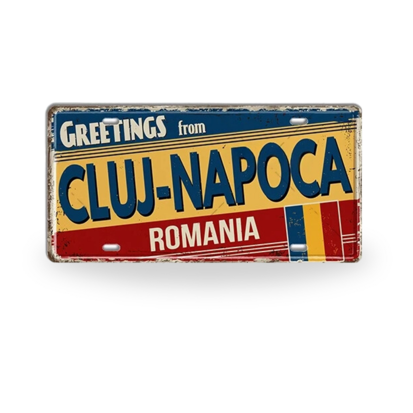 Baltic, Slavic, and Balkans Souvenir Tin Signs • Vintage Europe License Plate Metal Prints