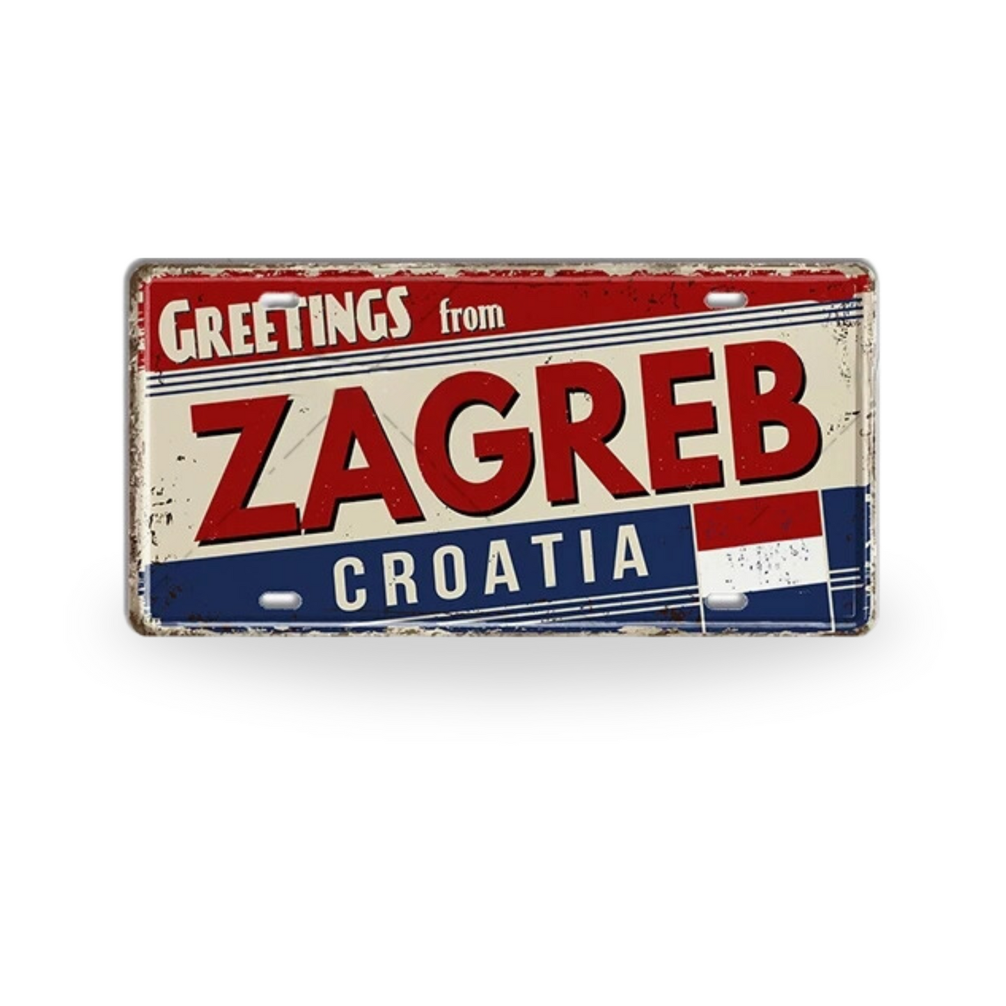 Baltic, Slavic, and Balkans Souvenir Tin Signs • Vintage Europe License Plate Metal Prints