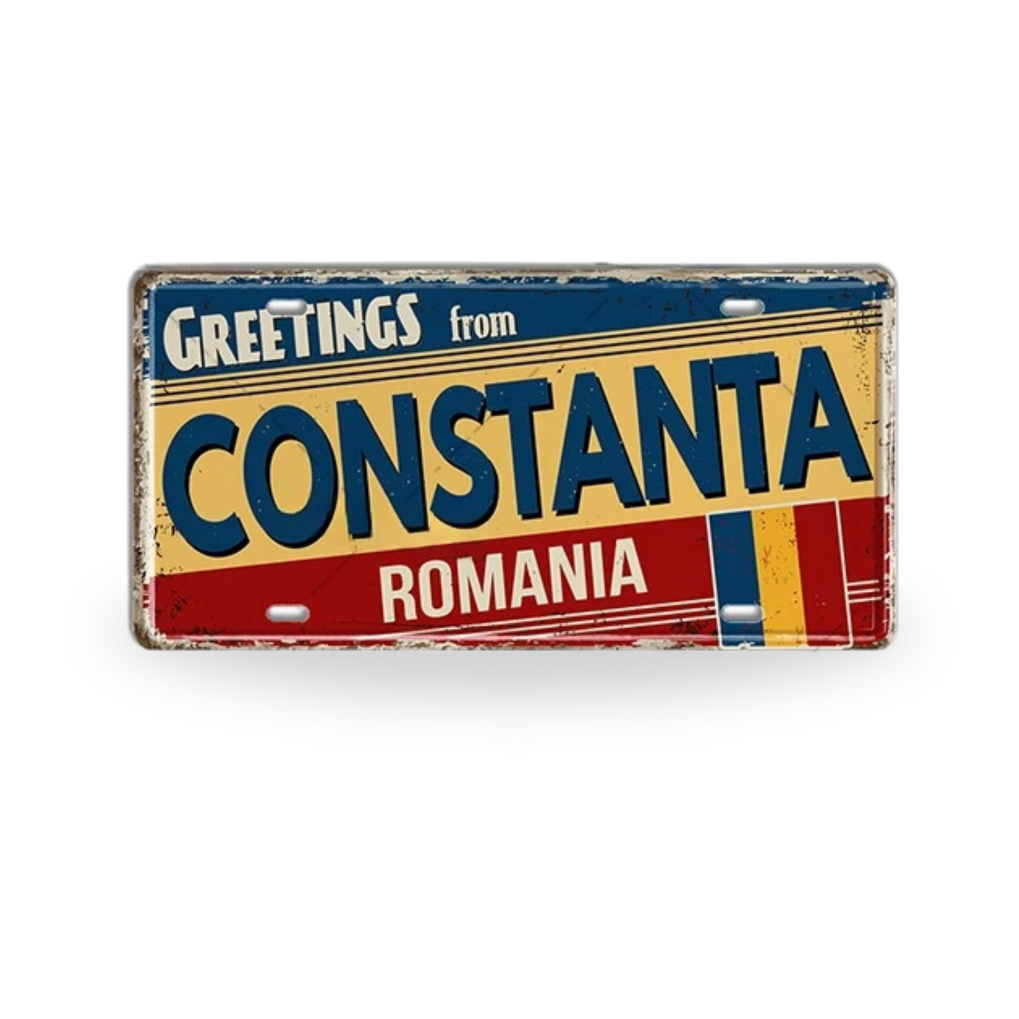 Baltic, Slavic, and Balkans Souvenir Tin Signs • Vintage Europe License Plate Metal Prints