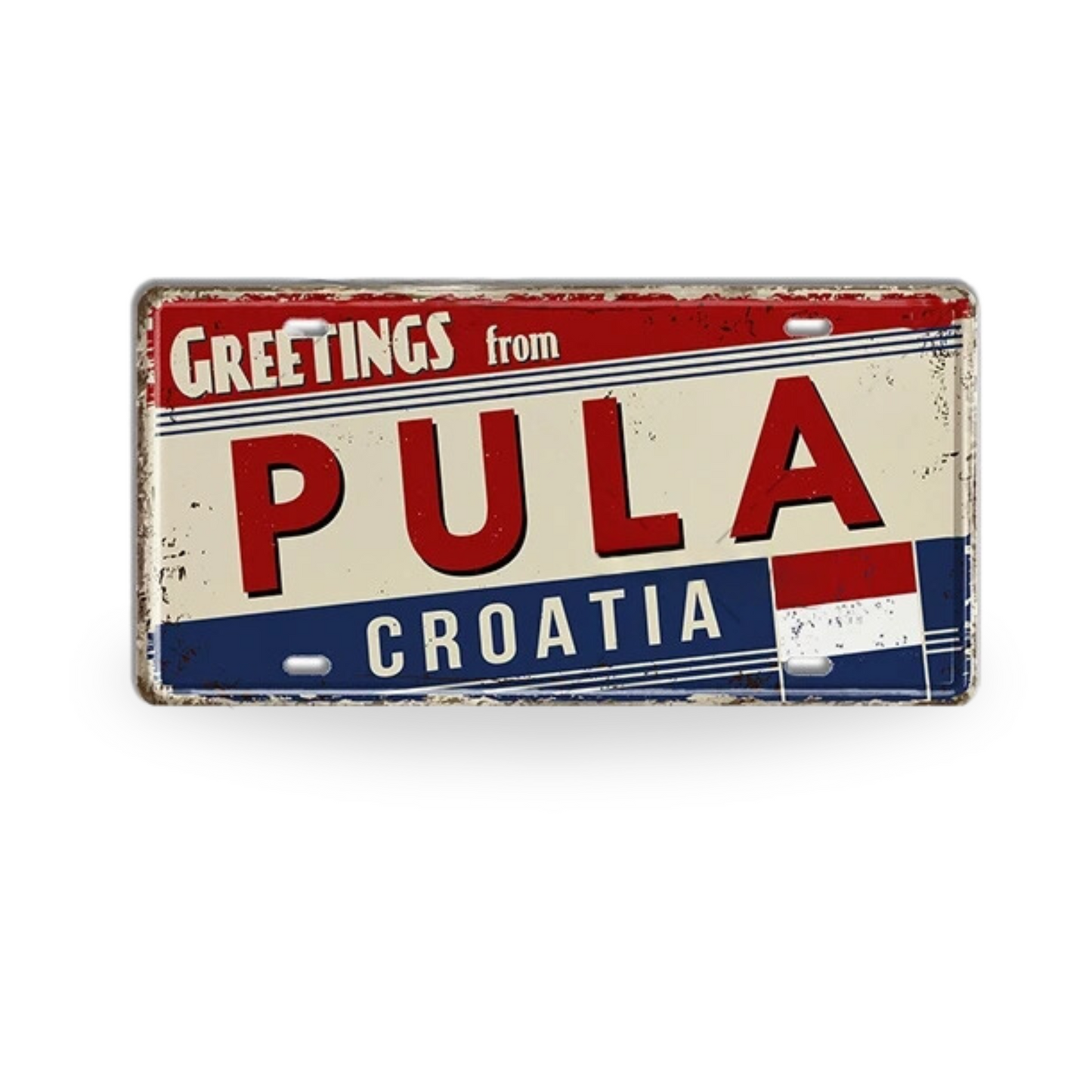 Baltic, Slavic, and Balkans Souvenir Tin Signs • Vintage Europe License Plate Metal Prints