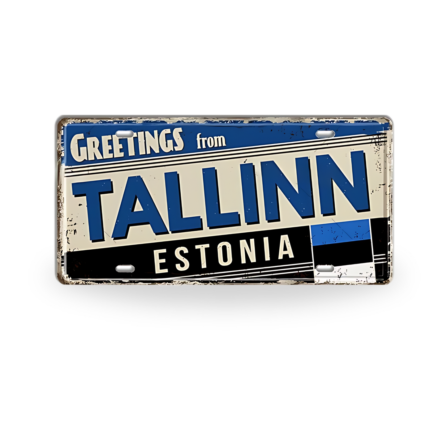 Baltic, Slavic, and Balkans Souvenir Tin Signs • Vintage Europe License Plate Metal Prints