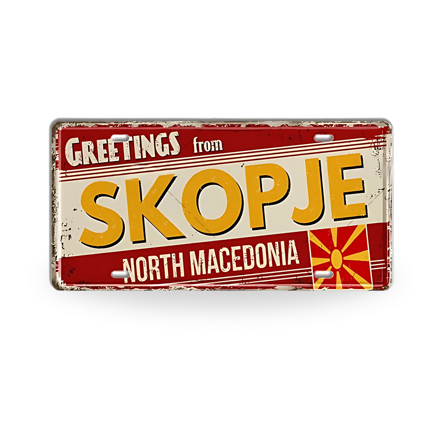 Baltic, Slavic, and Balkans Souvenir Tin Signs • Vintage Europe License Plate Metal Prints