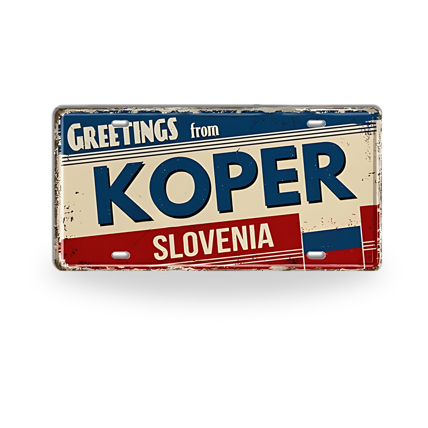 Baltic, Slavic, and Balkans Souvenir Tin Signs • Vintage Europe License Plate Metal Prints