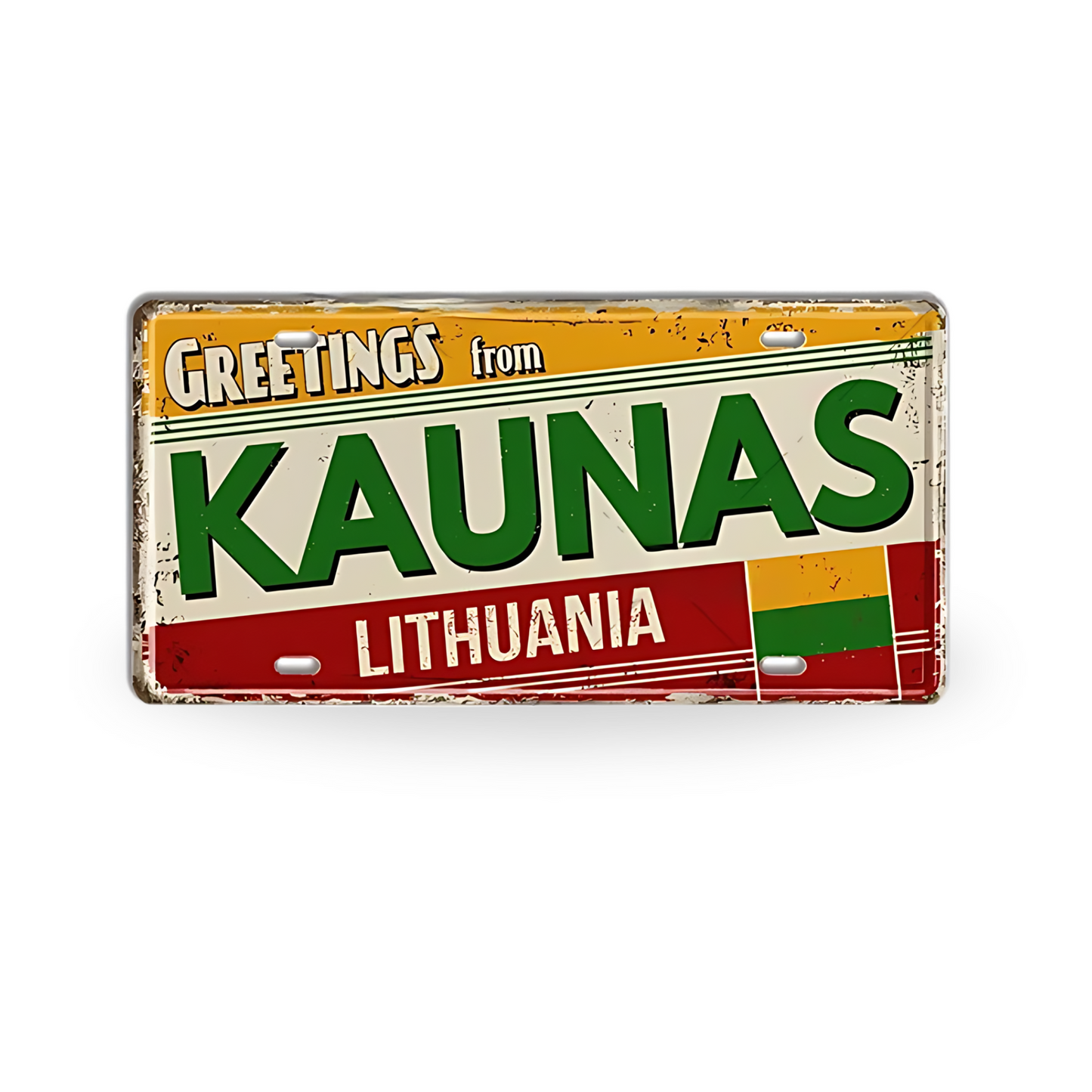 Baltic, Slavic, and Balkans Souvenir Tin Signs • Vintage Europe License Plate Metal Prints