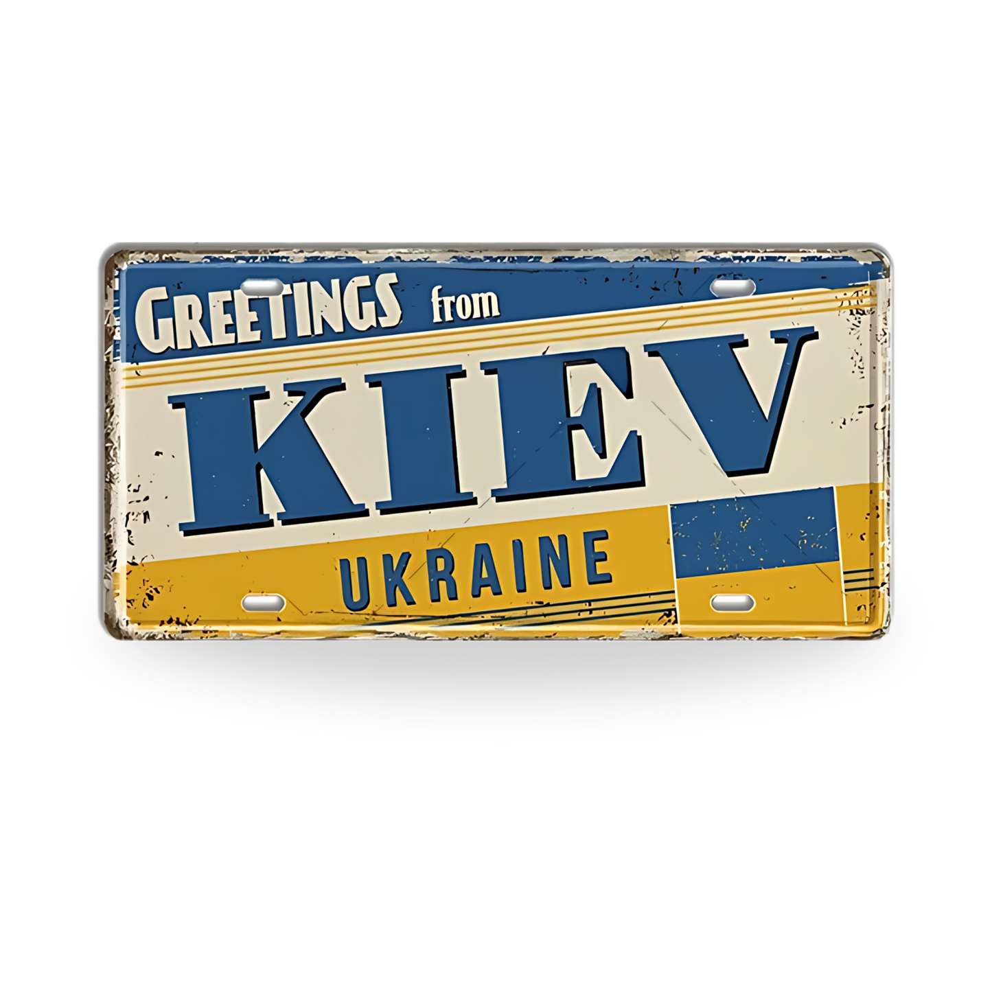 Baltic, Slavic, and Balkans Souvenir Tin Signs • Vintage Europe License Plate Metal Prints