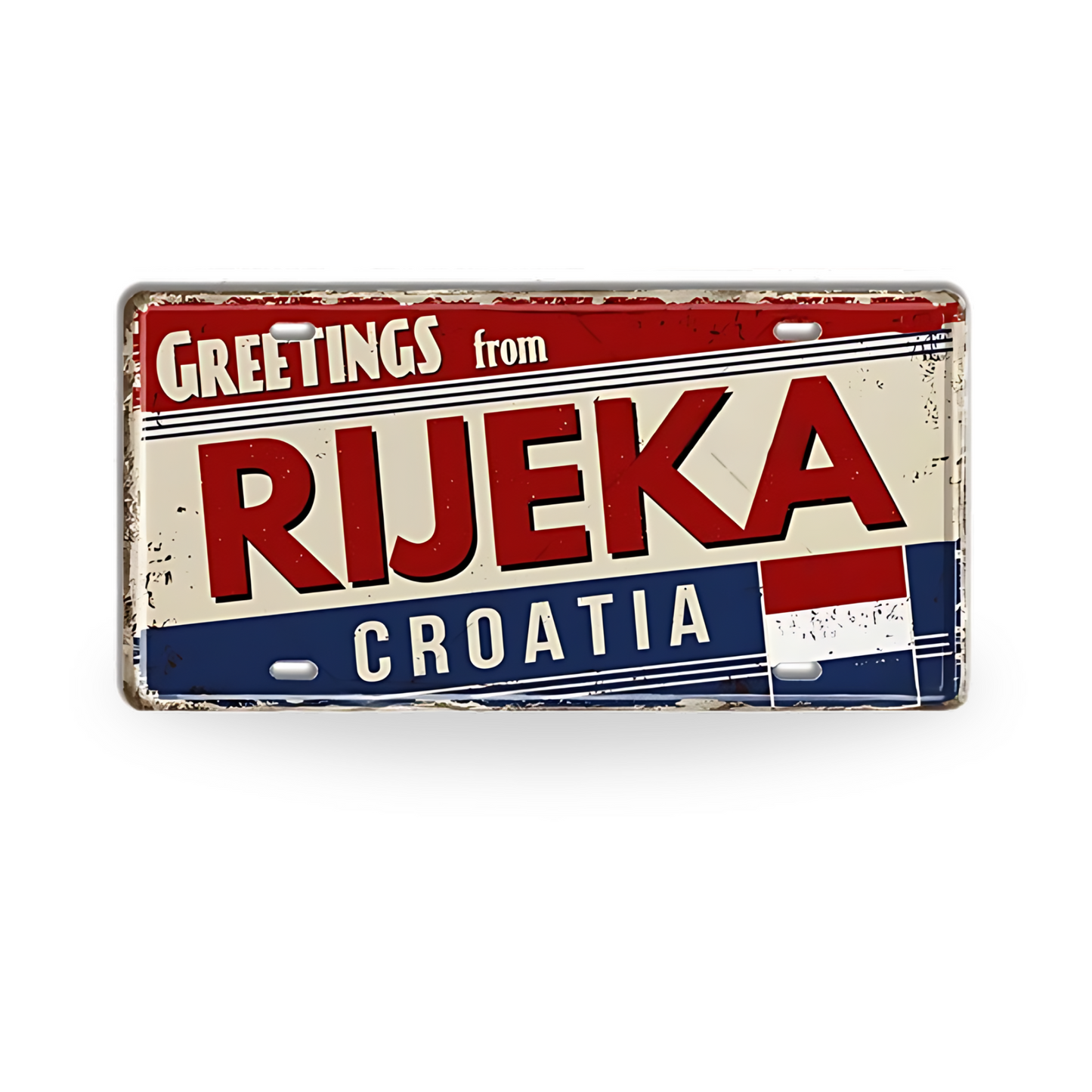 Baltic, Slavic, and Balkans Souvenir Tin Signs • Vintage Europe License Plate Metal Prints