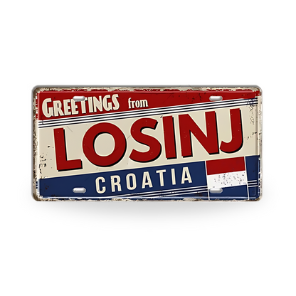 Baltic, Slavic, and Balkans Souvenir Tin Signs • Vintage Europe License Plate Metal Prints