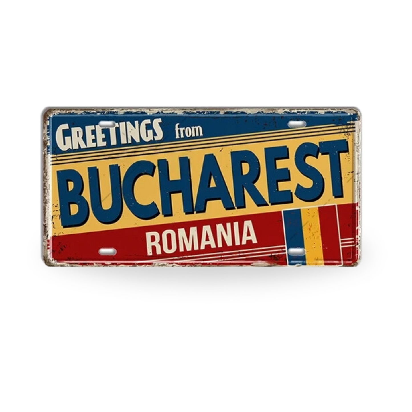 Baltic, Slavic, and Balkans Souvenir Tin Signs • Vintage Europe License Plate Metal Prints