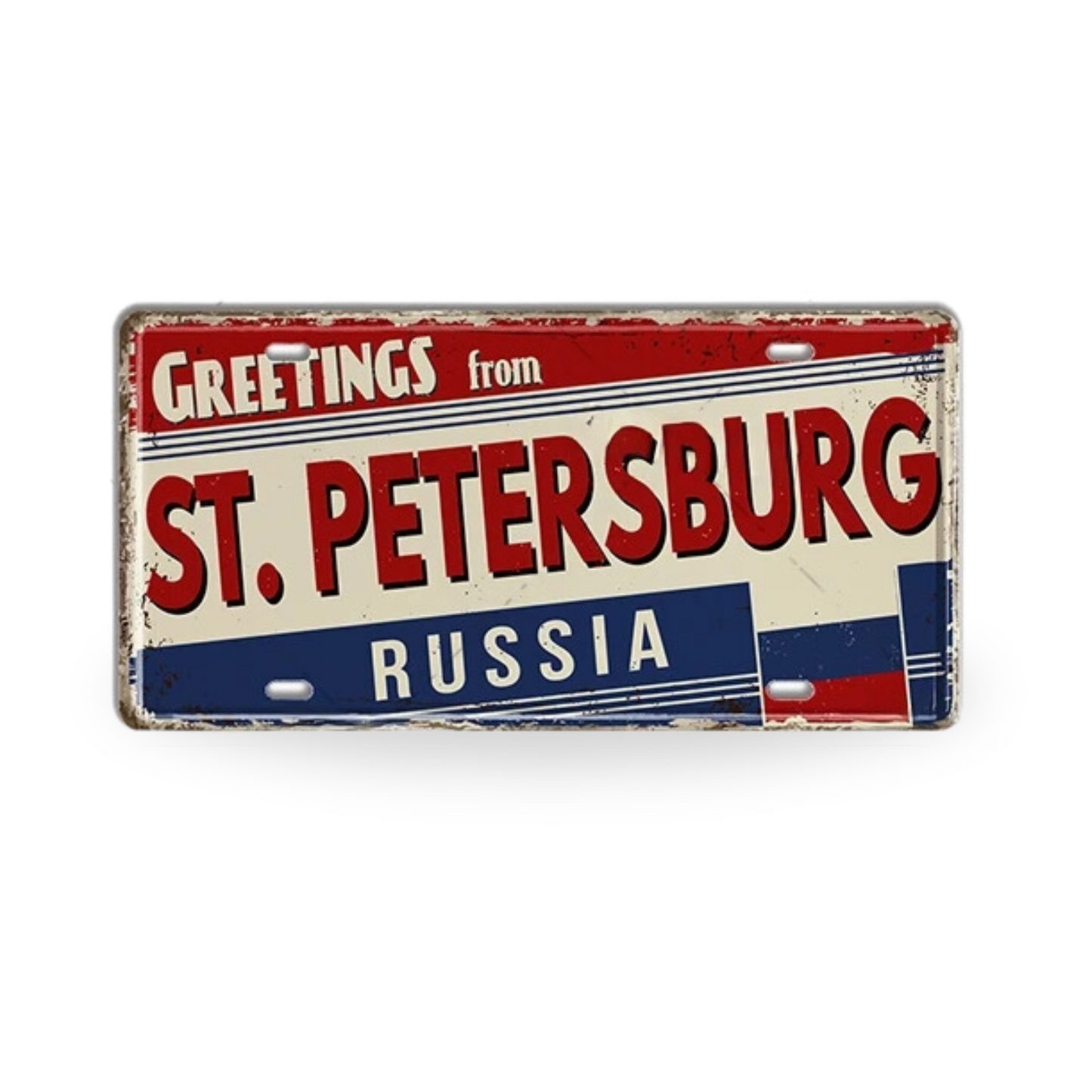 Baltic, Slavic, and Balkans Souvenir Tin Signs • Vintage Europe License Plate Metal Prints
