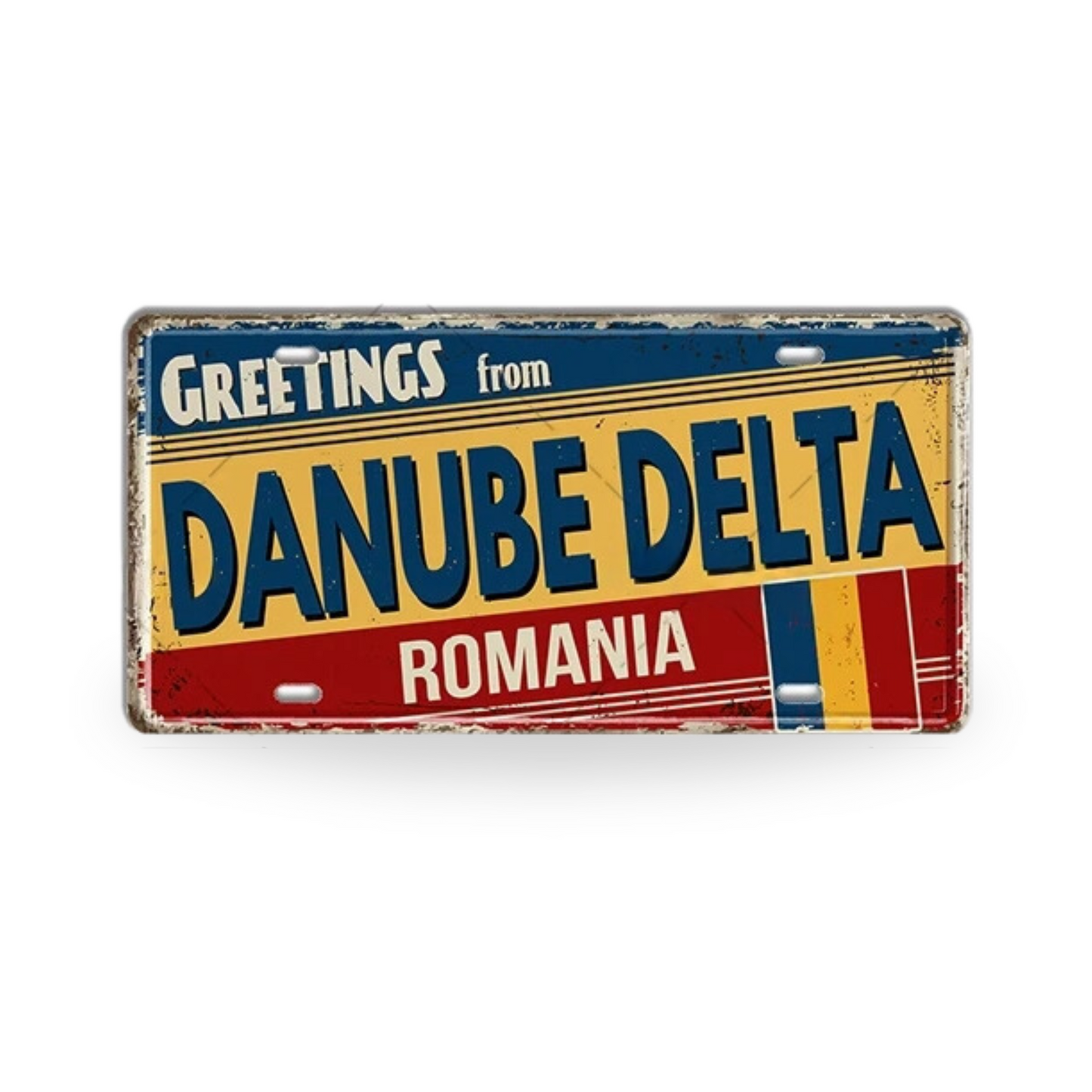 Baltic, Slavic, and Balkans Souvenir Tin Signs • Vintage Europe License Plate Metal Prints