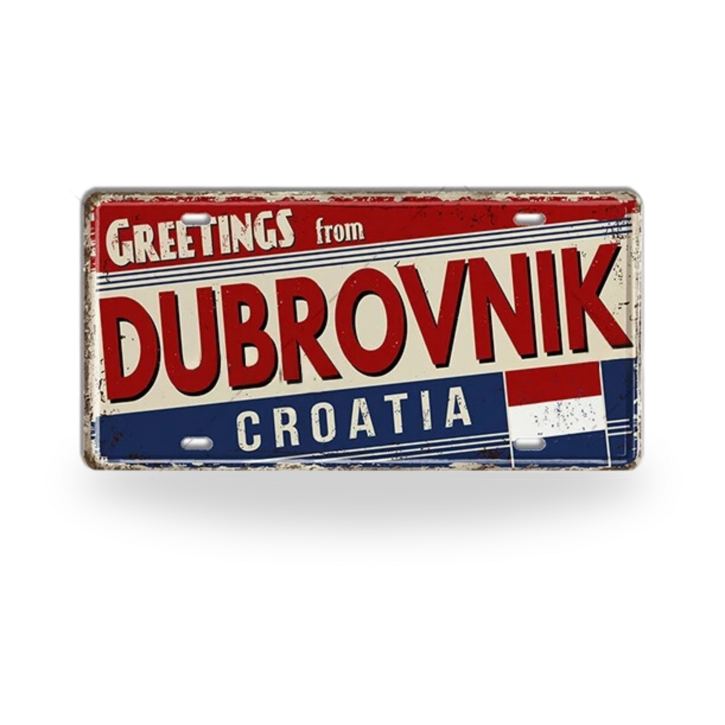 Baltic, Slavic, and Balkans Souvenir Tin Signs • Vintage Europe License Plate Metal Prints