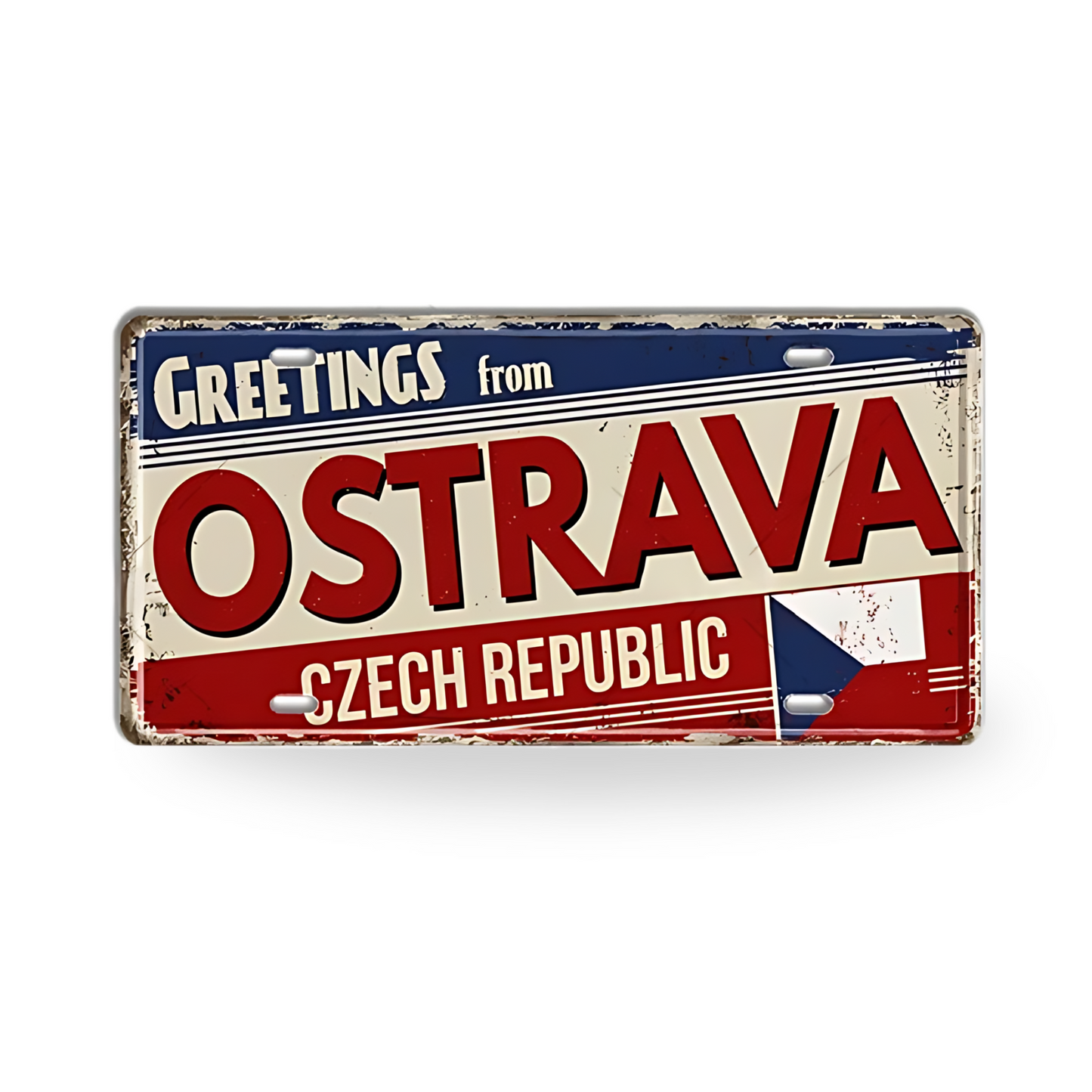 Belgium Netherlands Tin Signs • Austria Poland Metal License Plates • Czech Republic Decorative Signage • Papagaio Studio Print Shop