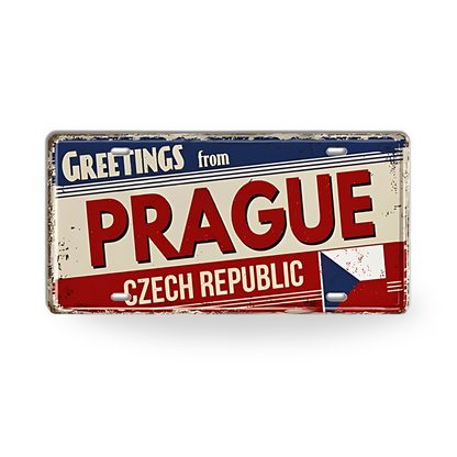 Belgium Netherlands Tin Signs • Austria Poland Metal License Plates • Czech Republic Decorative Signage • Papagaio Studio Print Shop