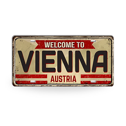 Belgium Netherlands Tin Signs • Austria Poland Metal License Plates • Czech Republic Decorative Signage • Papagaio Studio Print Shop