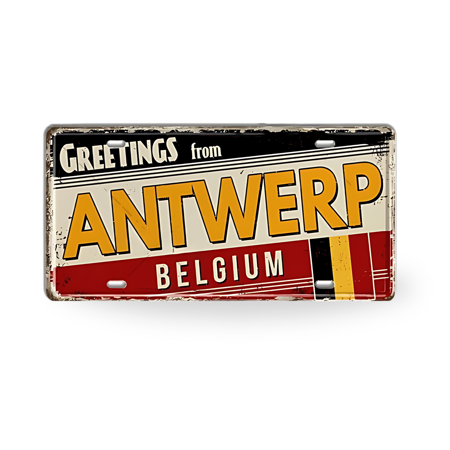 Belgium Netherlands Tin Signs • Austria Poland Metal License Plates • Czech Republic Decorative Signage • Papagaio Studio Print Shop