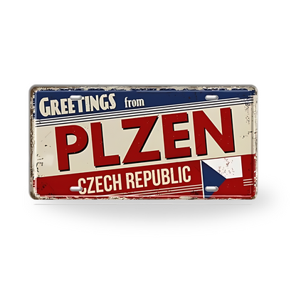 Belgium Netherlands Tin Signs • Austria Poland Metal License Plates • Czech Republic Decorative Signage • Papagaio Studio Print Shop