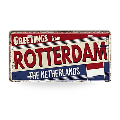 Belgium Netherlands Tin Signs • Austria Poland Metal License Plates • Czech Republic Decorative Signage • Papagaio Studio Print Shop