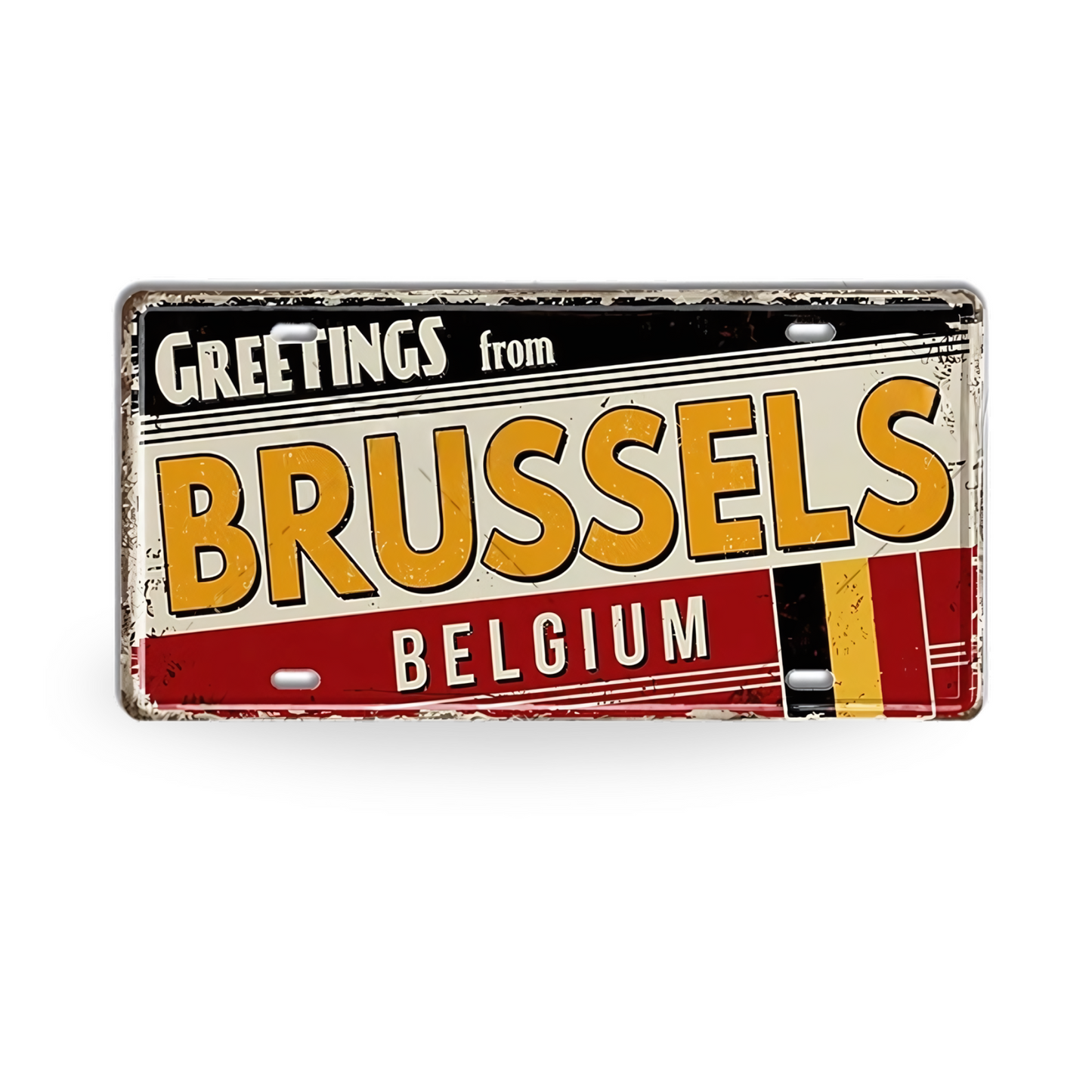 Belgium Netherlands Tin Signs • Austria Poland Metal License Plates • Czech Republic Decorative Signage • Papagaio Studio Print Shop