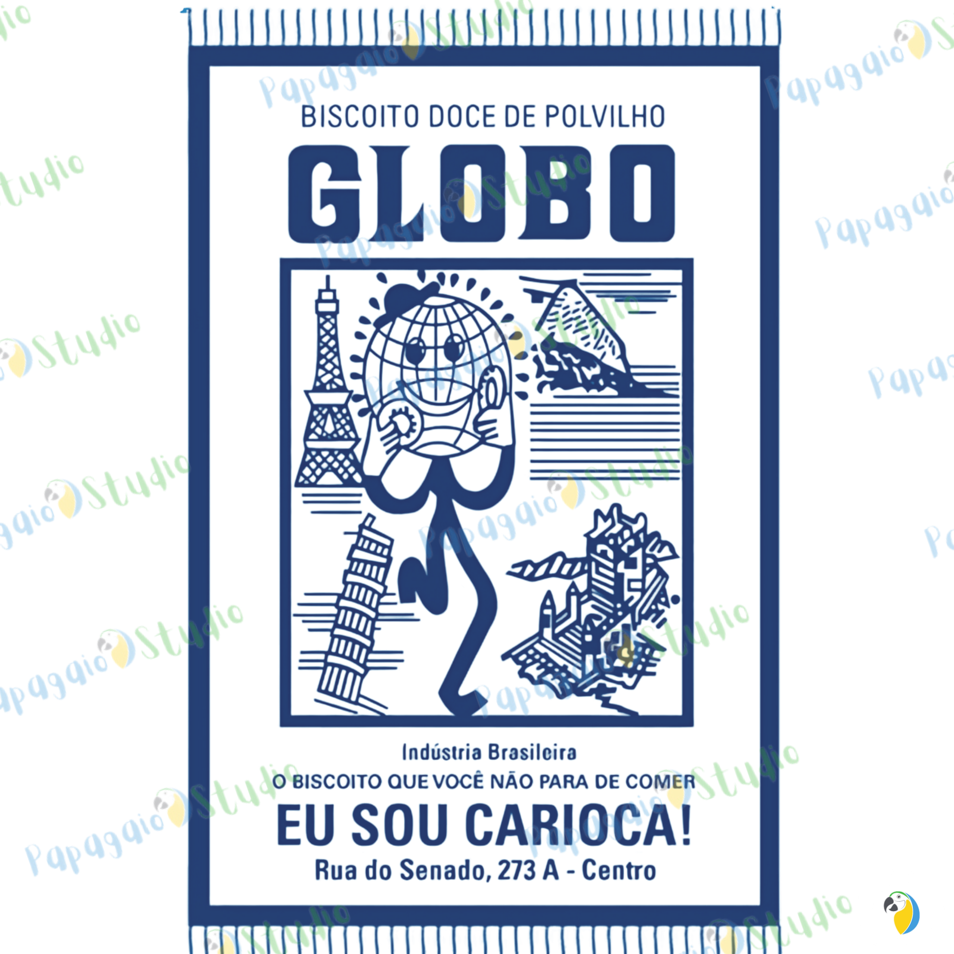 Biscoito Globo Ecobag • Eco-Friendly Cotton Shopping Tote Bag • Brazilian Nostalgia Tote Gift • Reusable Grocery Beach Travel Shoulder Bag • Papagaio Studio Design Shop