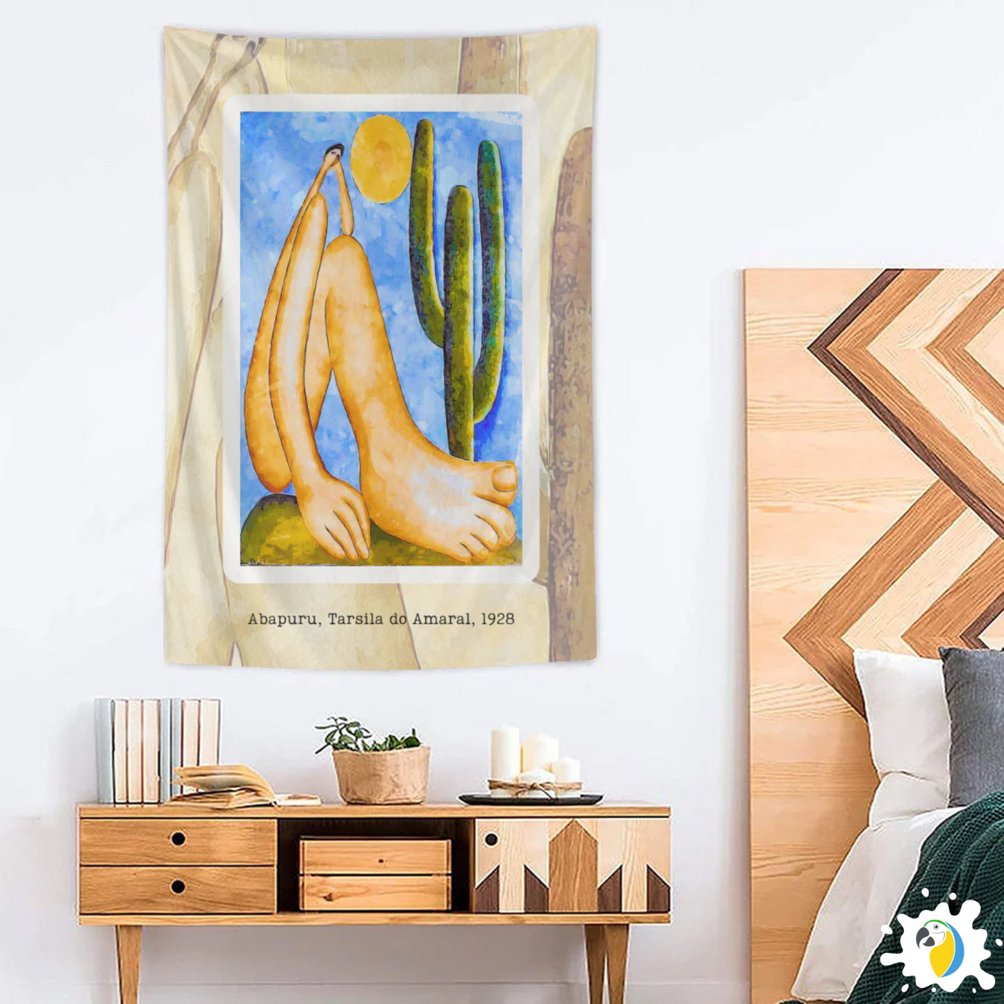 Brazil Abapuru 1928 Painting By Tarsila Do Amaral Tapestry • Brazilian Art Print Wall Hanging Flag