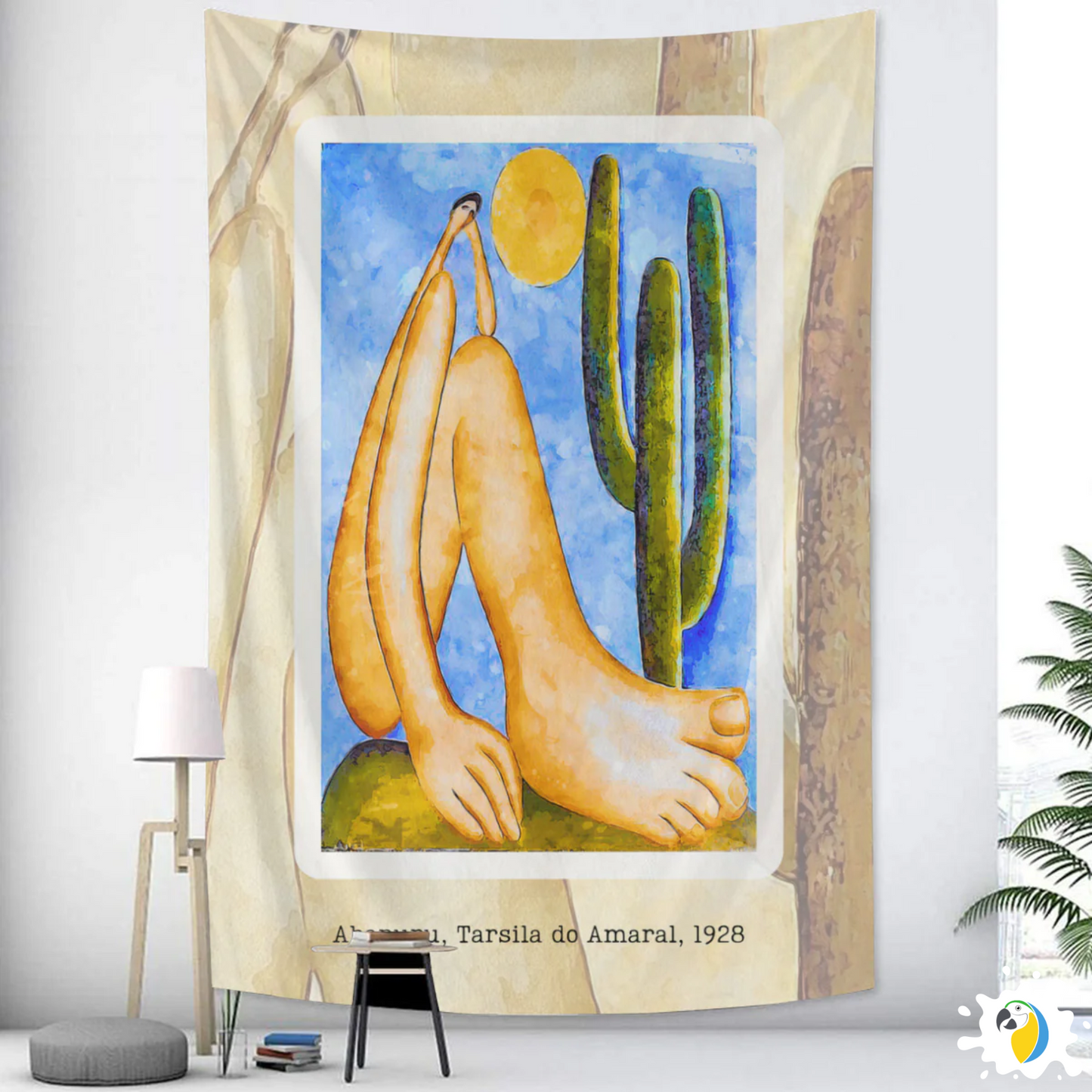 Brazil Abapuru 1928 Painting By Tarsila Do Amaral Tapestry • Brazilian Art Print Wall Hanging Flag