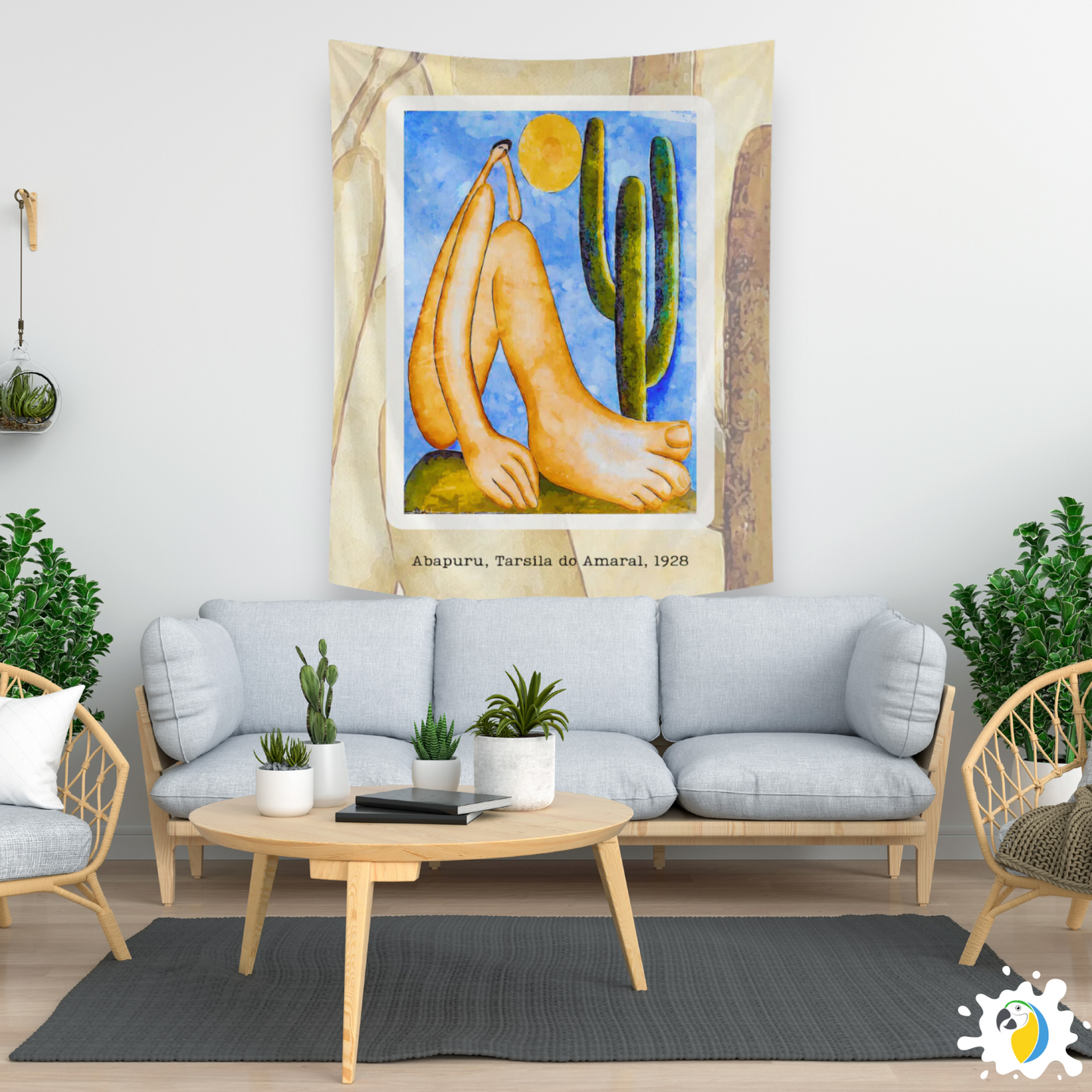 Brazil Abapuru 1928 Painting By Tarsila Do Amaral Tapestry • Brazilian Art Print Wall Hanging Flag