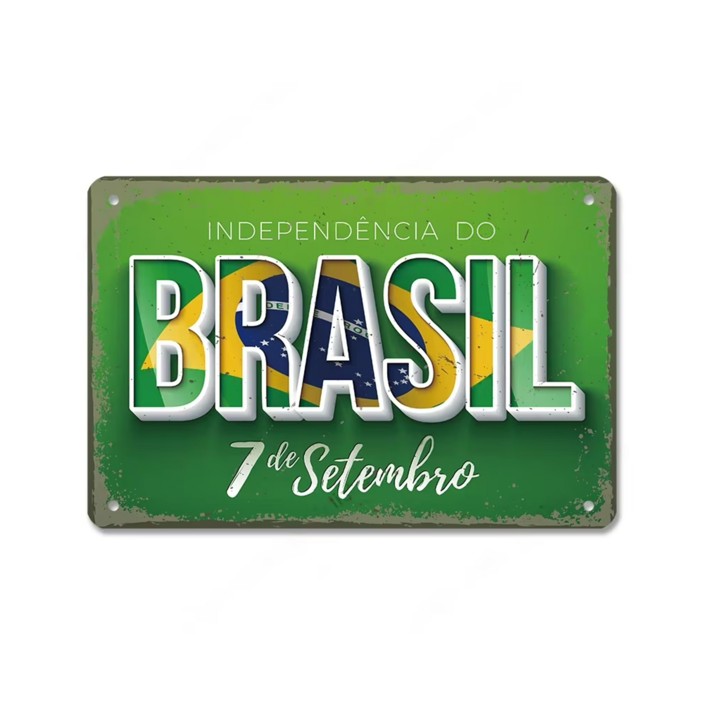 Brazil Tin Signs • Brazilian-Themed Metal Prints For Tropical Vintage Decor • South American Travel Carnival Football Poster Plaque • Papagaio Studio Design Shop