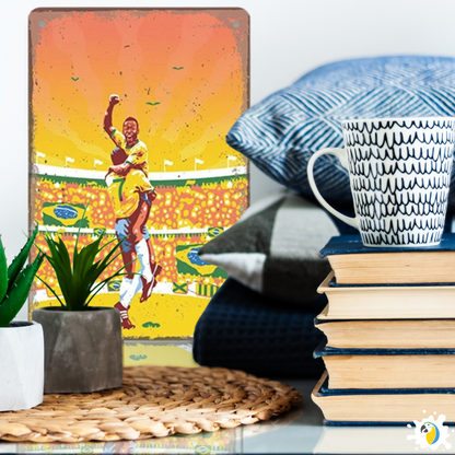 Brazil Tin Signs | Brazilian-Themed Metal Prints For Tropical Vintage Decor | South American Travel Carnival Football Posters Plaque | Leo Inglesi Studio Etsy Shop