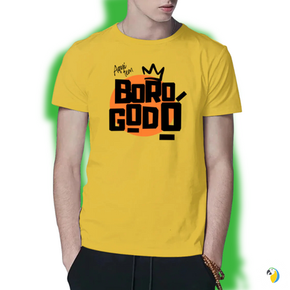 Brazil "Aqui Tem Borogodó" Graphic T-shirt • Brazilian Slang For Swag Funny Yellow Tee