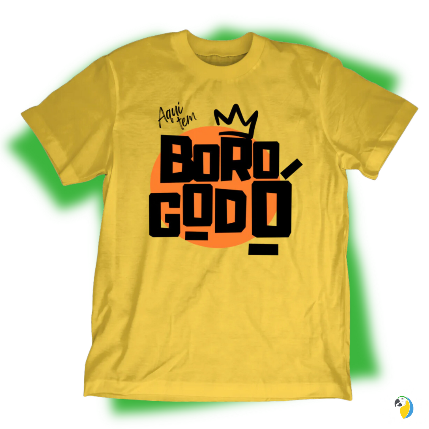 Brazil "Aqui Tem Borogodó" Graphic T-shirt • Brazilian Slang For Swag Funny Yellow Tee