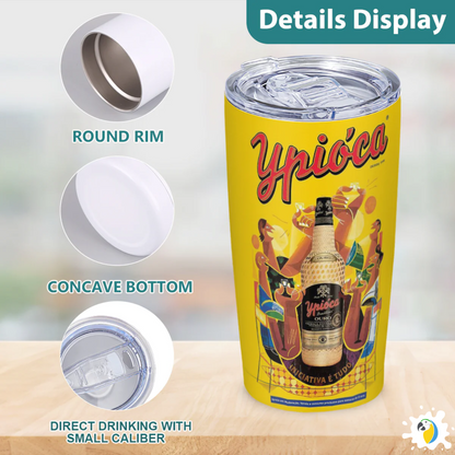 Brazilian Cachaça Drink Ypióca Outdoor Tumbler Cup • Brazil Alcoholic Beverage Drinkware • Papagaio Studio Home & Living Shop