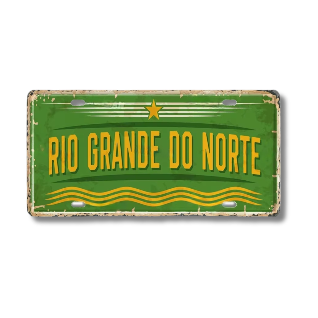 Brazilian States License Plate • Brazil City Names Tin Sign • Retro Wall Hanging Metal Print • Vintage Shabby Chic South American Decor • Papagaio Studio Design Shop