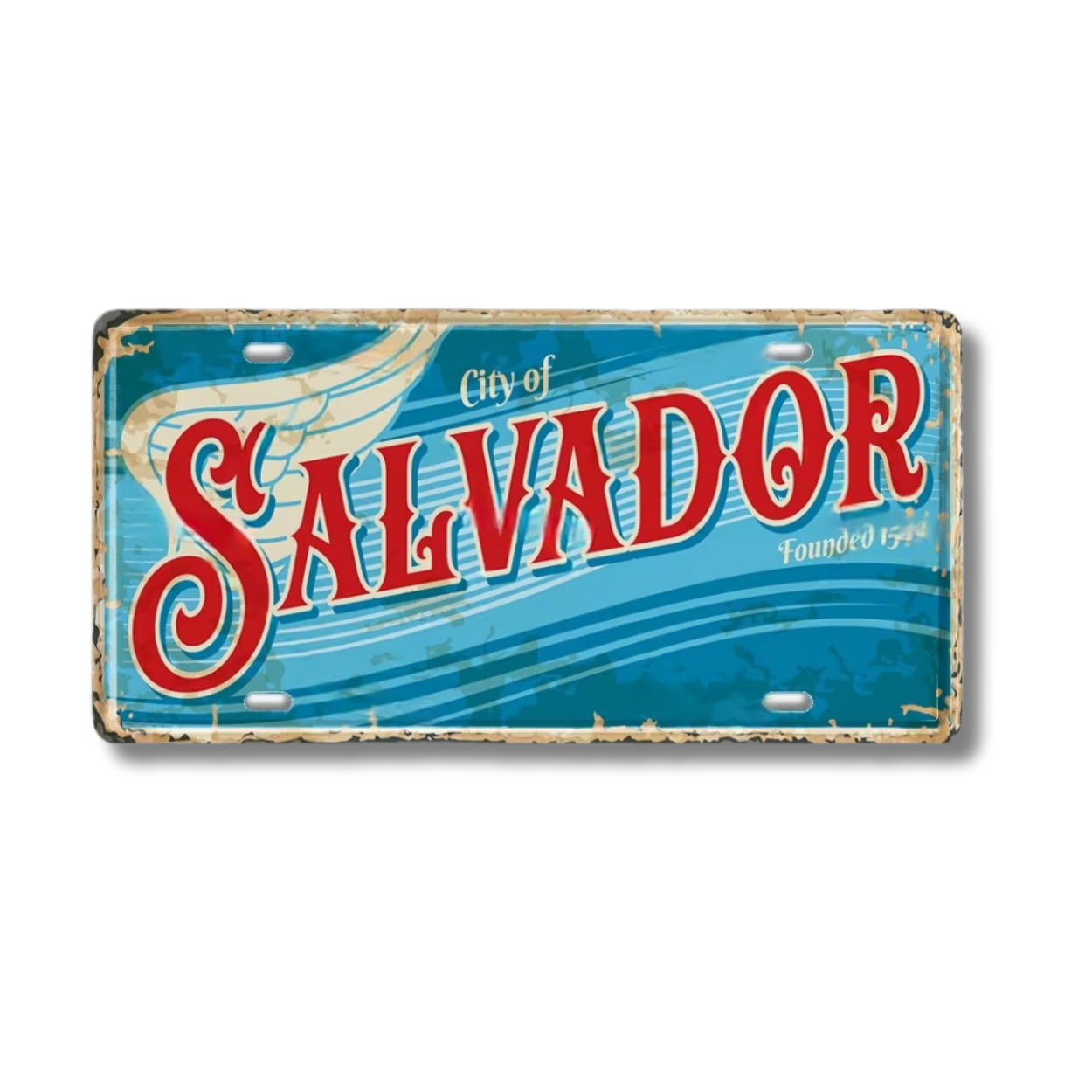 Brazilian States License Plate • Brazil City Names Tin Sign • Retro Wall Hanging Metal Print • Vintage Shabby Chic South American Decor • Papagaio Studio Design Shop