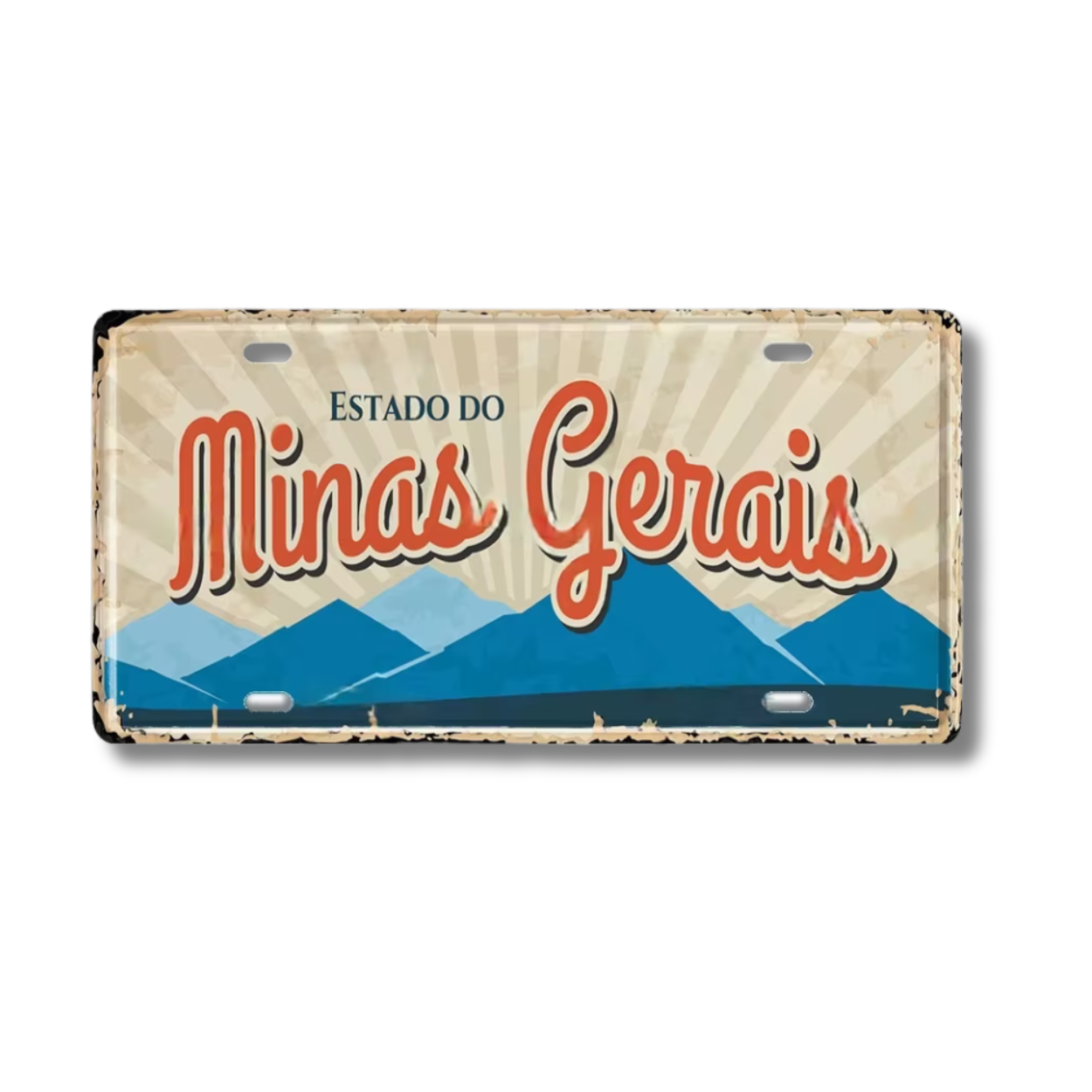 Brazilian States License Plate • Brazil City Names Tin Sign • Retro Wall Hanging Metal Print • Vintage Shabby Chic South American Decor • Papagaio Studio Design Shop